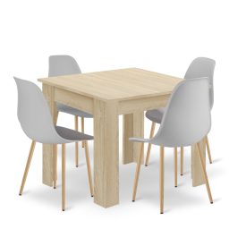 KAMI 80 cm asztal + 4 db MARK fehér szék