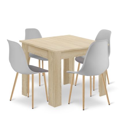 KAMI 80 cm asztal + 4 db MARK fehér szék