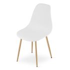 KAMI 80 cm fehér asztal + 4 db MARK fekete szék
