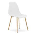 KAMI 80 cm fehér asztal + 4 db MARK fekete szék