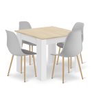 KAMI 80 cm kerek asztal + 4 db MARK fehér szék