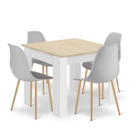 KAMI 80 cm kerek asztal + 4 db MARK fehér szék
