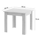 KAMI 80 cm kerek asztal + 4 db MARK fehér szék