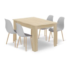 80x80 artisan asztal + 4 db WAT fekete szék