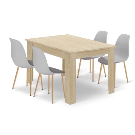80x80 artisan asztal + 4 db WAT fekete szék