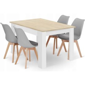 ADRIA 120x80 fehér asztal + 4 db MARK fehér szék