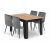120x80 sonoma asztal + 4 db LIBRA szürke szék