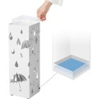 Esernyőtartó fehér, elegáns előszobai tároló – LUC49W