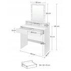 Fésülködőasztal, elegáns toalettasztal – RDT114W01