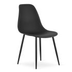 ADRIA 120x80 fekete asztal + 4 db WAT szék fekete