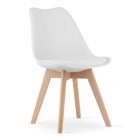 KAMI 80 cm fehér kerek asztal + 4 db MARK fekete szék