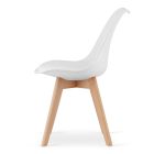 KAMI 80 cm fehér kerek asztal + 4 db MARK fekete szék