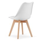 KAMI 80 cm fehér kerek asztal + 4 db MARK fekete szék