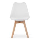 KAMI 80 cm fehér kerek asztal + 4 db MARK fekete szék