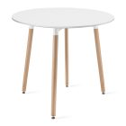 KAMI 80 cm kerek asztal + 4 db WAT szék fehér