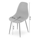 KAMI 80 cm kerek asztal + 4 db WAT szék fehér