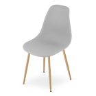 KAMI 80 cm kerek asztal + 4 db WAT szék szürke