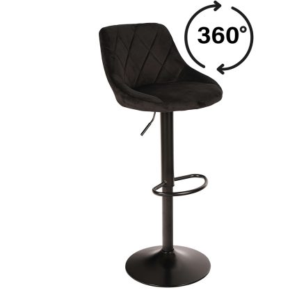 HOKER ROMA BLACK WELUR CZARNY 7308296